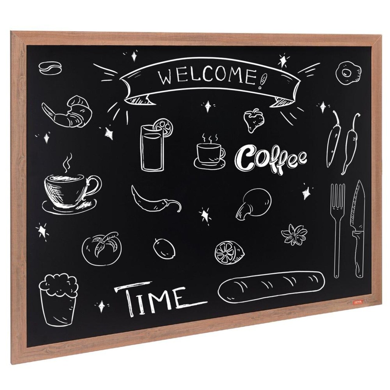 Edge Collections - Black - Versatile Magnetic Chalkboard for Home and Events - 1 Piece